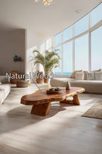 Live Edge Trunk Modern Coffee Table