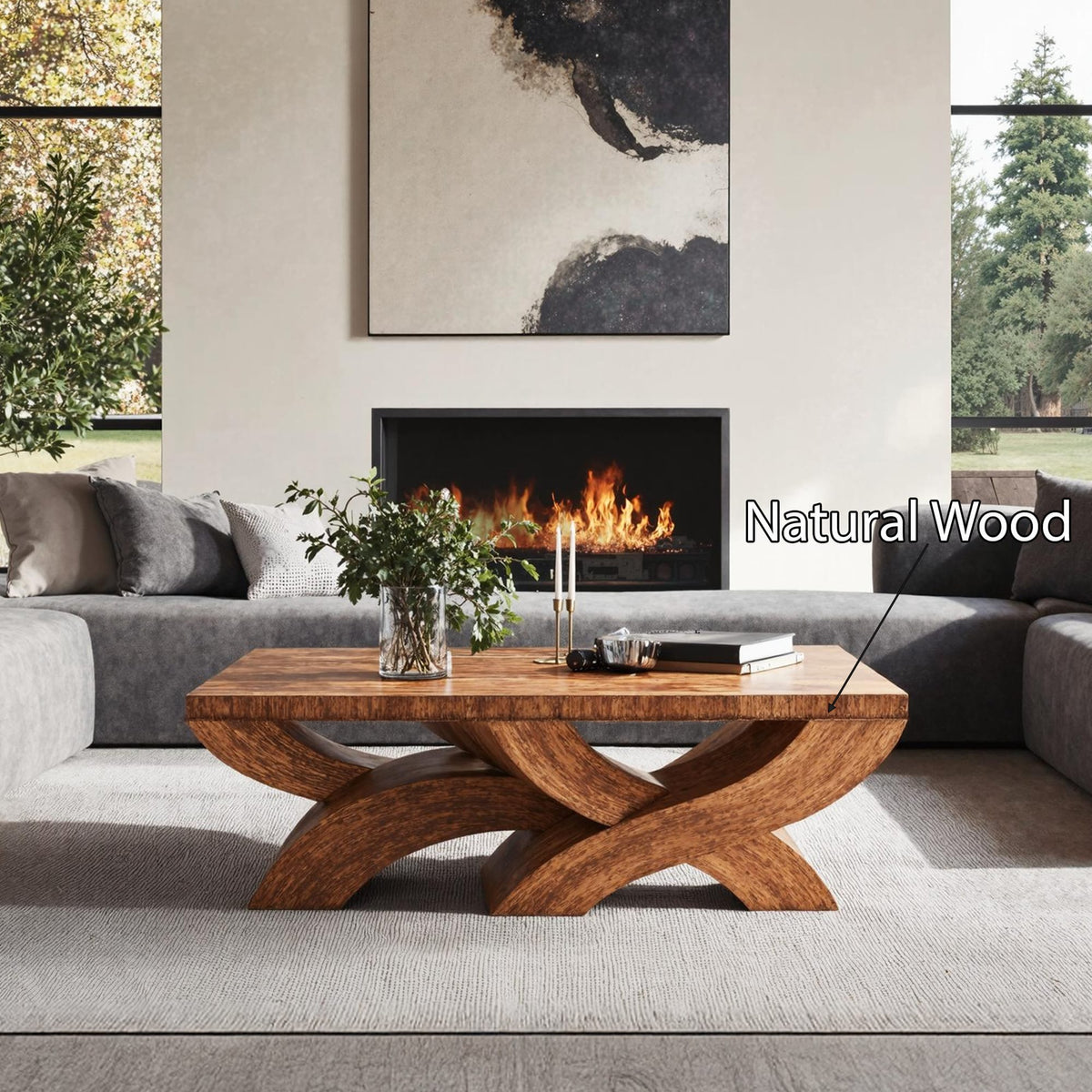 Handcrafted Coffee Table for Warm Ambience, solid wood, built to order