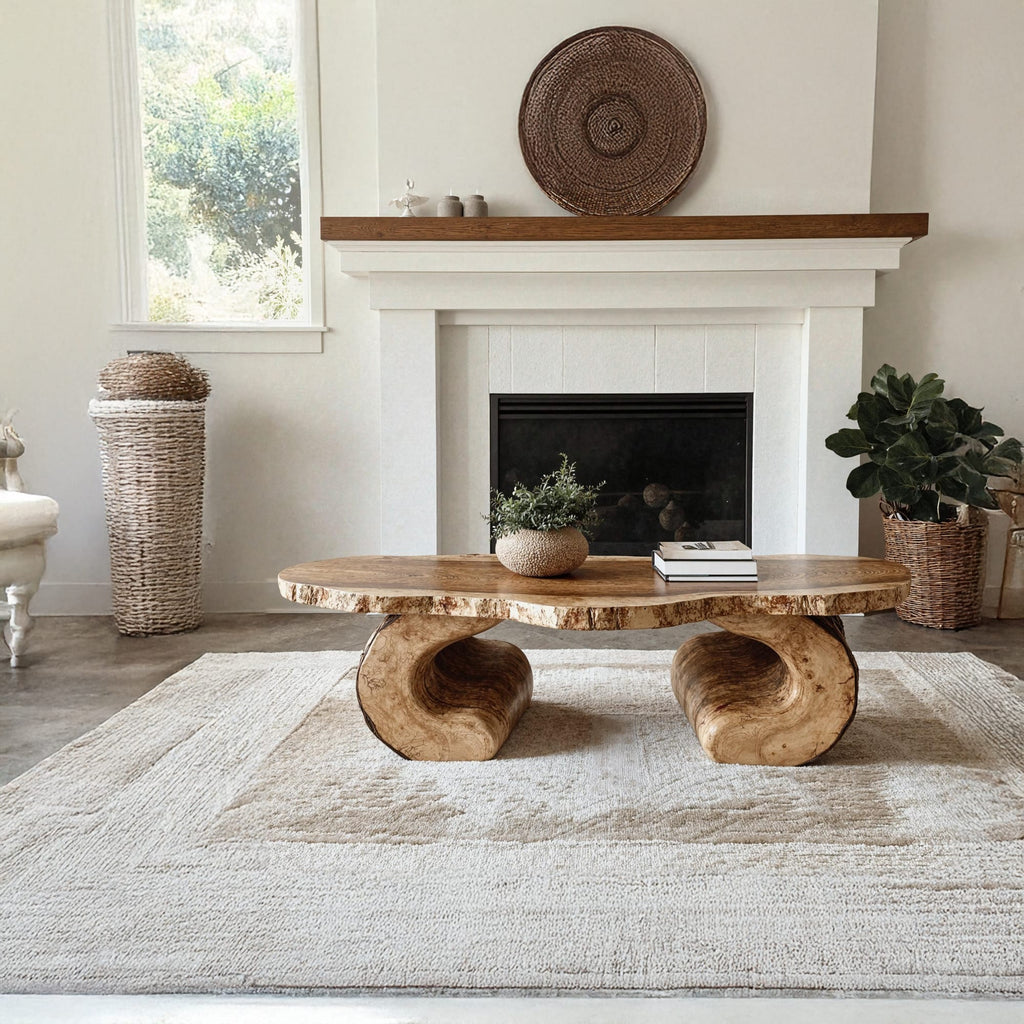 Solid Live Edge Central Coffee Table