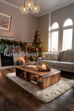 Live Edge Accent Modern Coffee Table