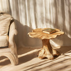 Minimalist Mushroom End Table, solid wood, built to order