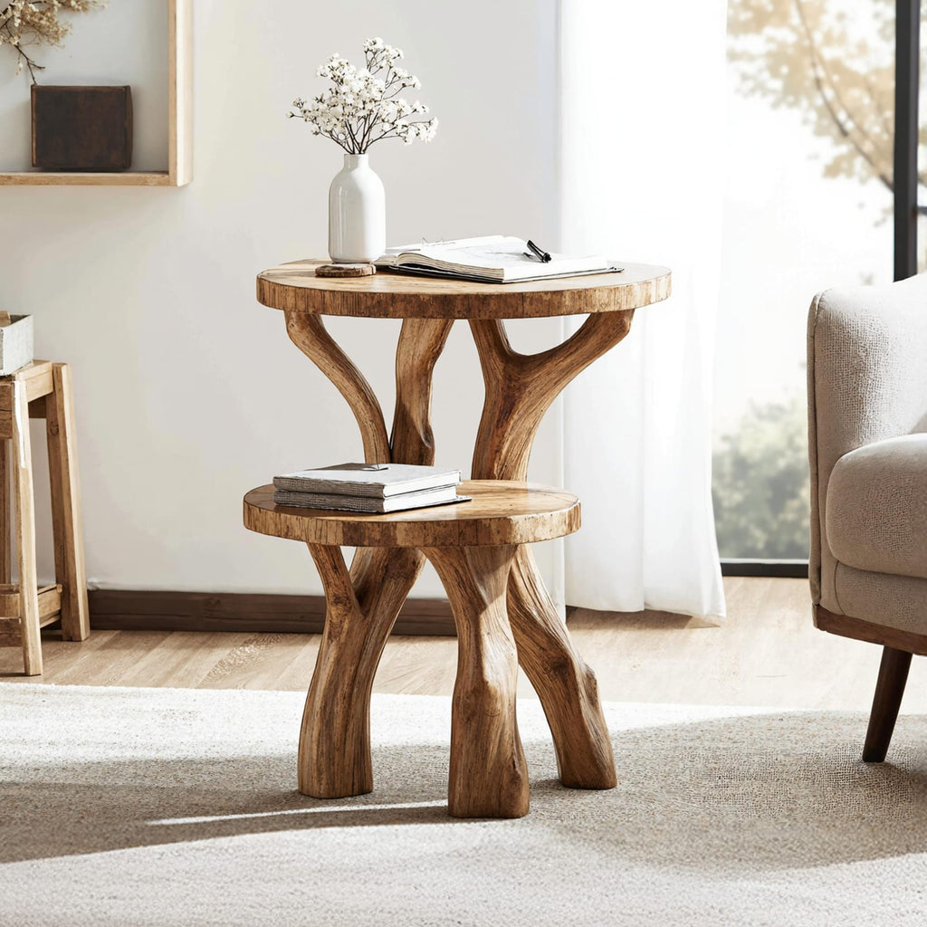 Live Edge Slab Nightstand