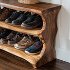 Handmade Hallway Bench Shoe Rack Livingroom Furniture, solid wood, built to order