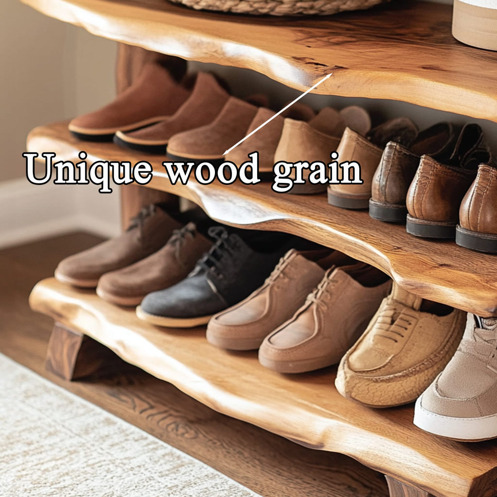 Custom Wood Bench Shoe Rack Bench Storage, solid wood, built to order