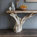 Floating Edge Console Table Handcraft Table Decor, solid wood, built to order