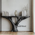 Practical Wood Console Table, solid wood, built to order