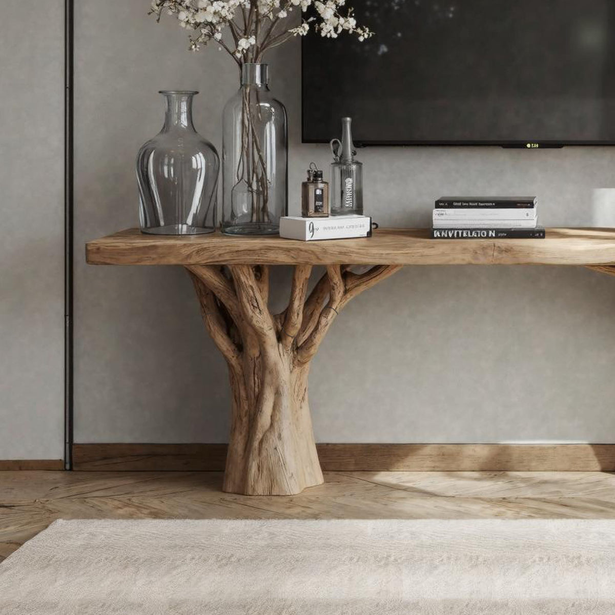 Solid Floating Wall-mounted TV Cabinet