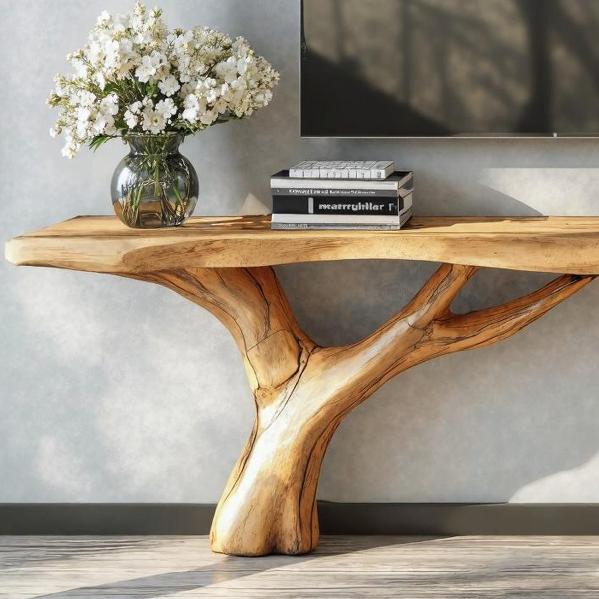 Live Edge Hallway TV Cabinet