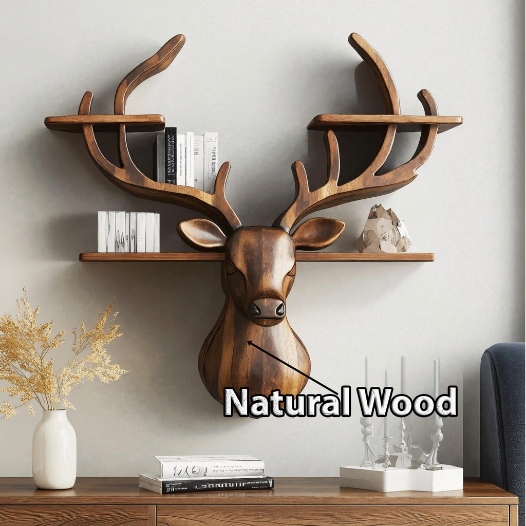 Handcrafted Deer Shelf, solid wood, built to order