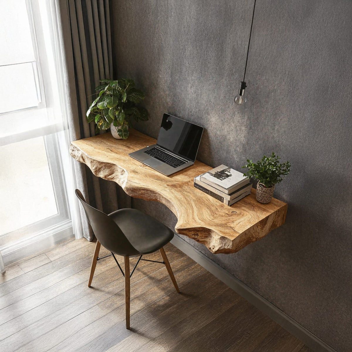 Vintage Wooden Floating Table for Aesthetic Furniture Display, solid wood, built to order