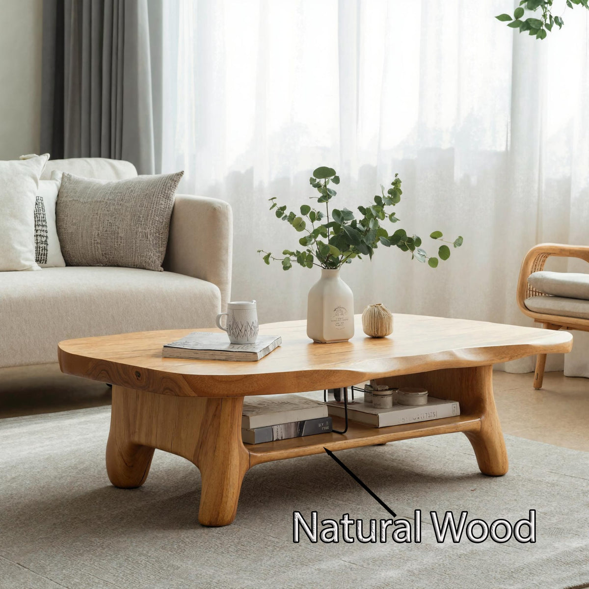 Solid Live Edge Cozy Coffee Table
