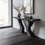 Handcrafted Black Console Table, solid wood, built to order