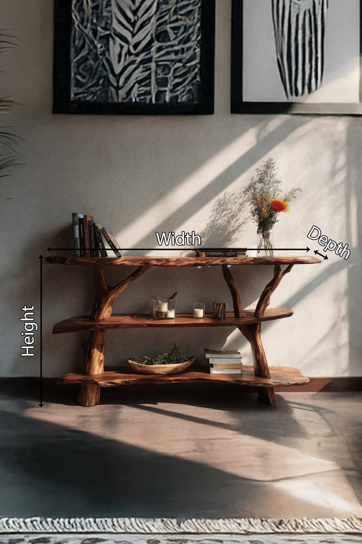 Live Edge Contemporary Console Table