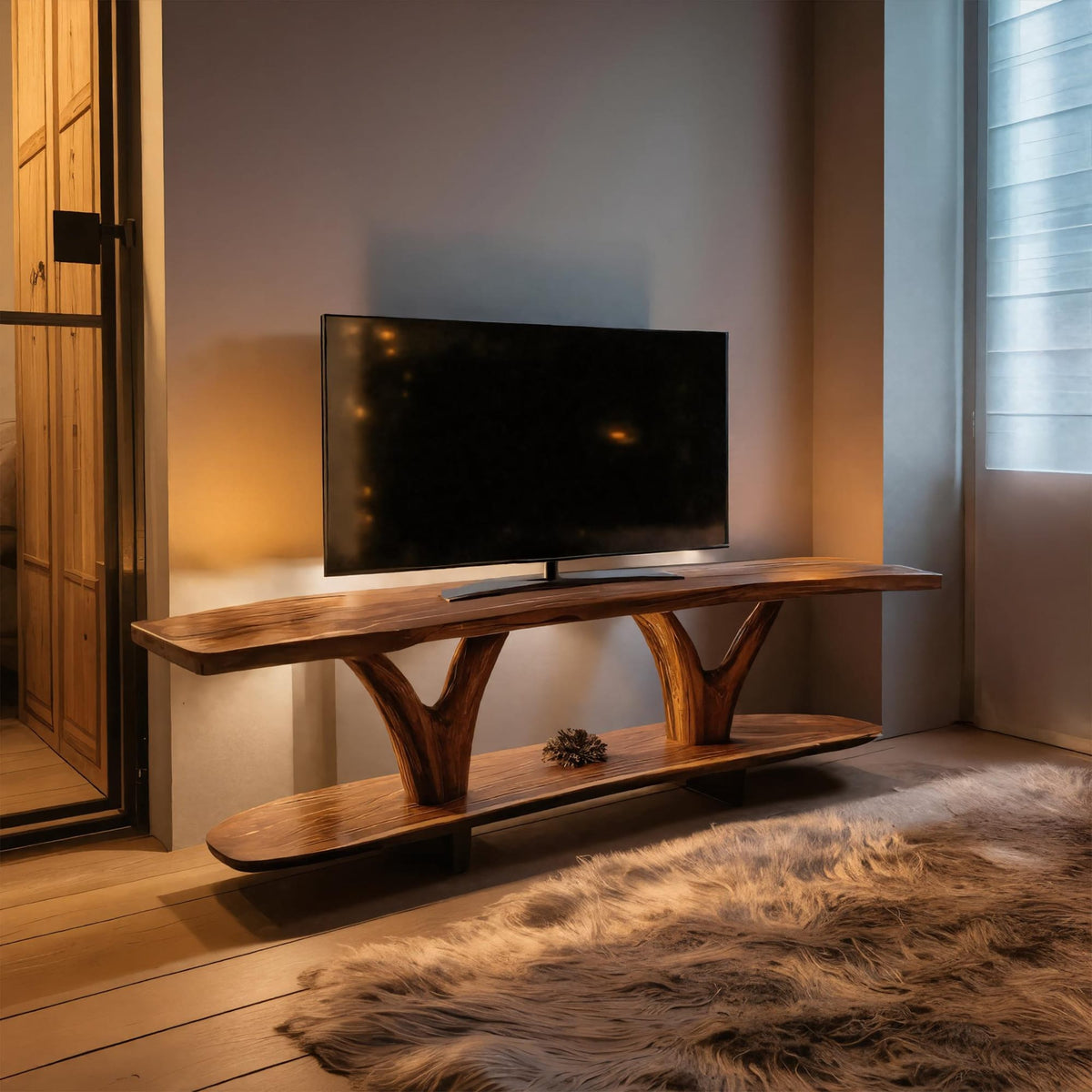 Live Edge Low Profile TV Cabinet