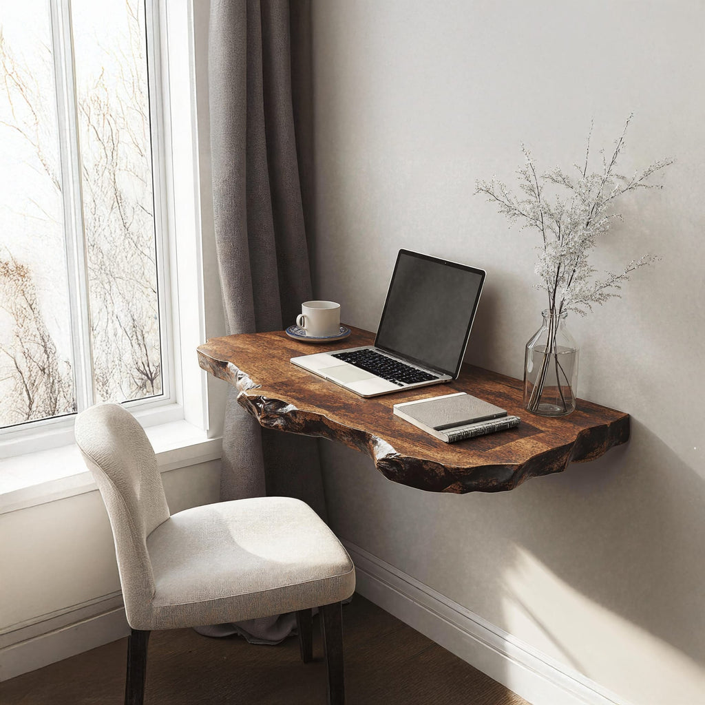 Vintage Wooden Floating Table, solid wood, built to order