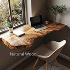 Mid Century Wooden Floating Table, solid wood, built to order