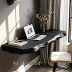 Mid Century Solid Floating Desk, solid wood, built to order