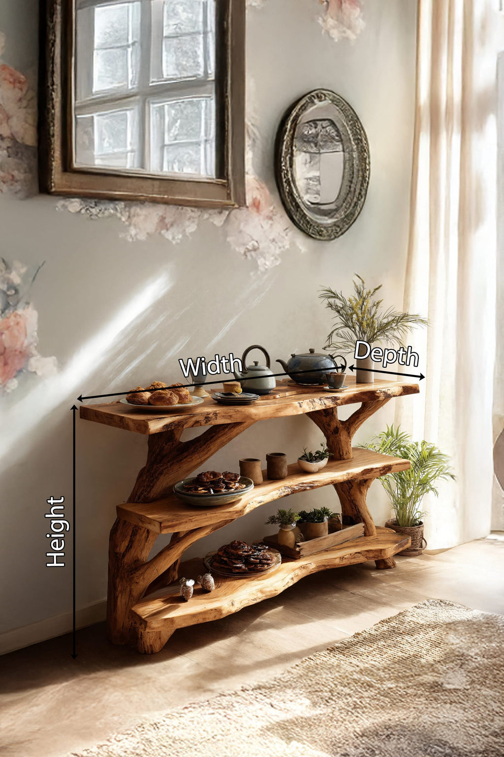 Mid Century Accent Console Table