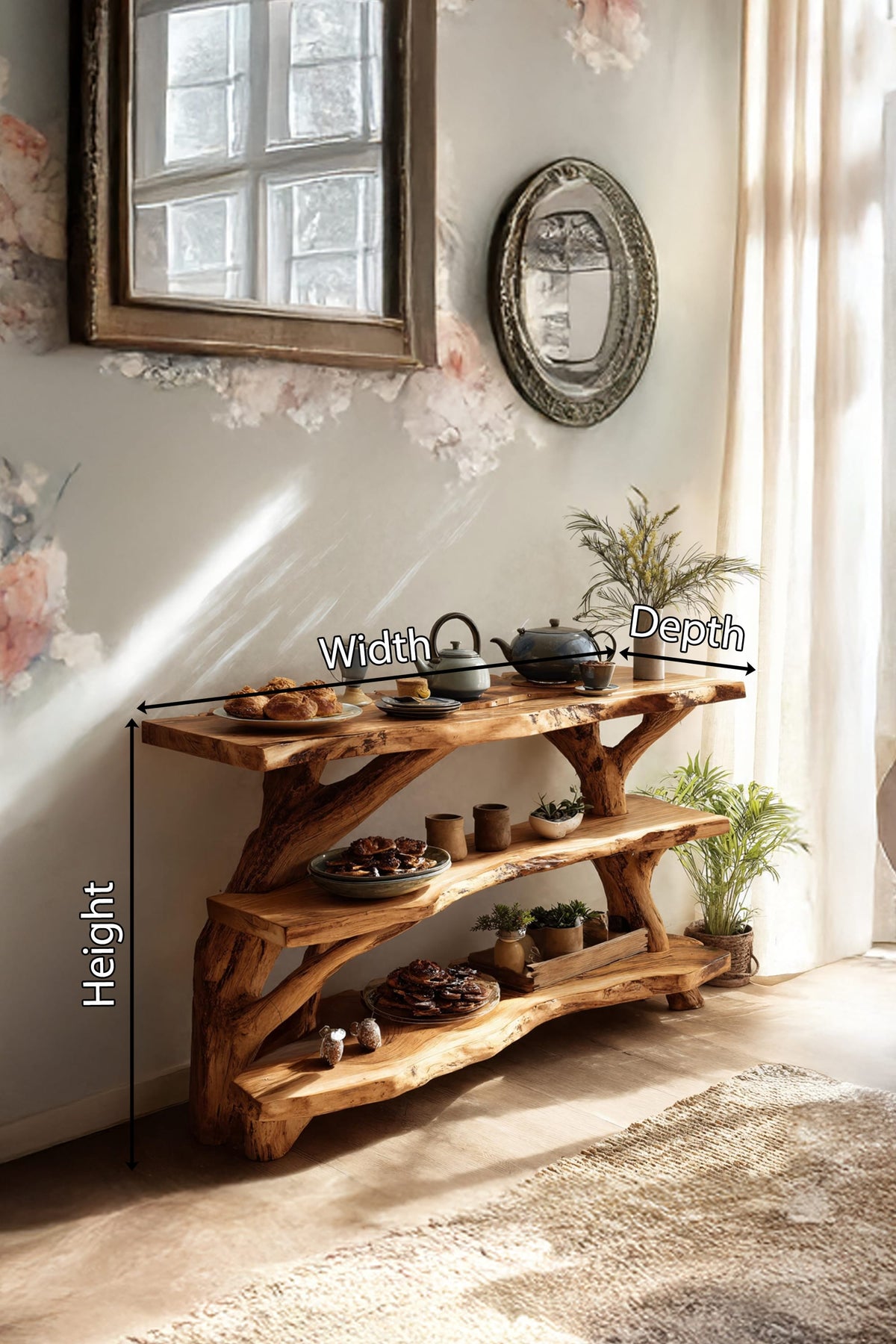 Mid Century Accent Console Table