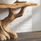 Handcrafted Bathroom Vanity with Tree Trunk Base for Charm, solid wood, built to order