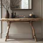 Curve Console Table Handcraft, solid wood, built to order