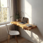 Farmhouse Floating Desk, solid wood, built to order