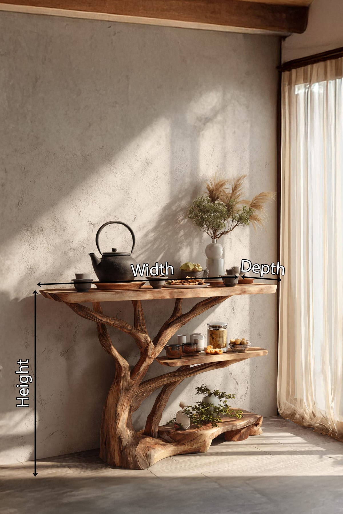 Farmhouse Console Table, solid wood, built to order