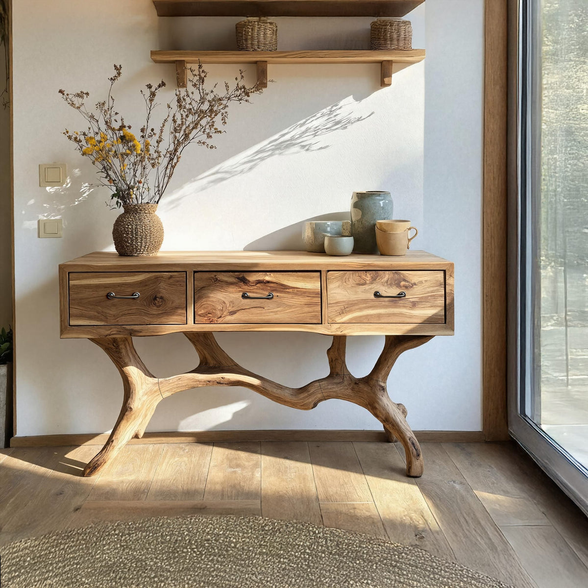 Live Edge Modern Sofa Console Table