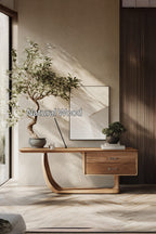 Handcrafted Live Edge Entryway Table, solid wood, built to order