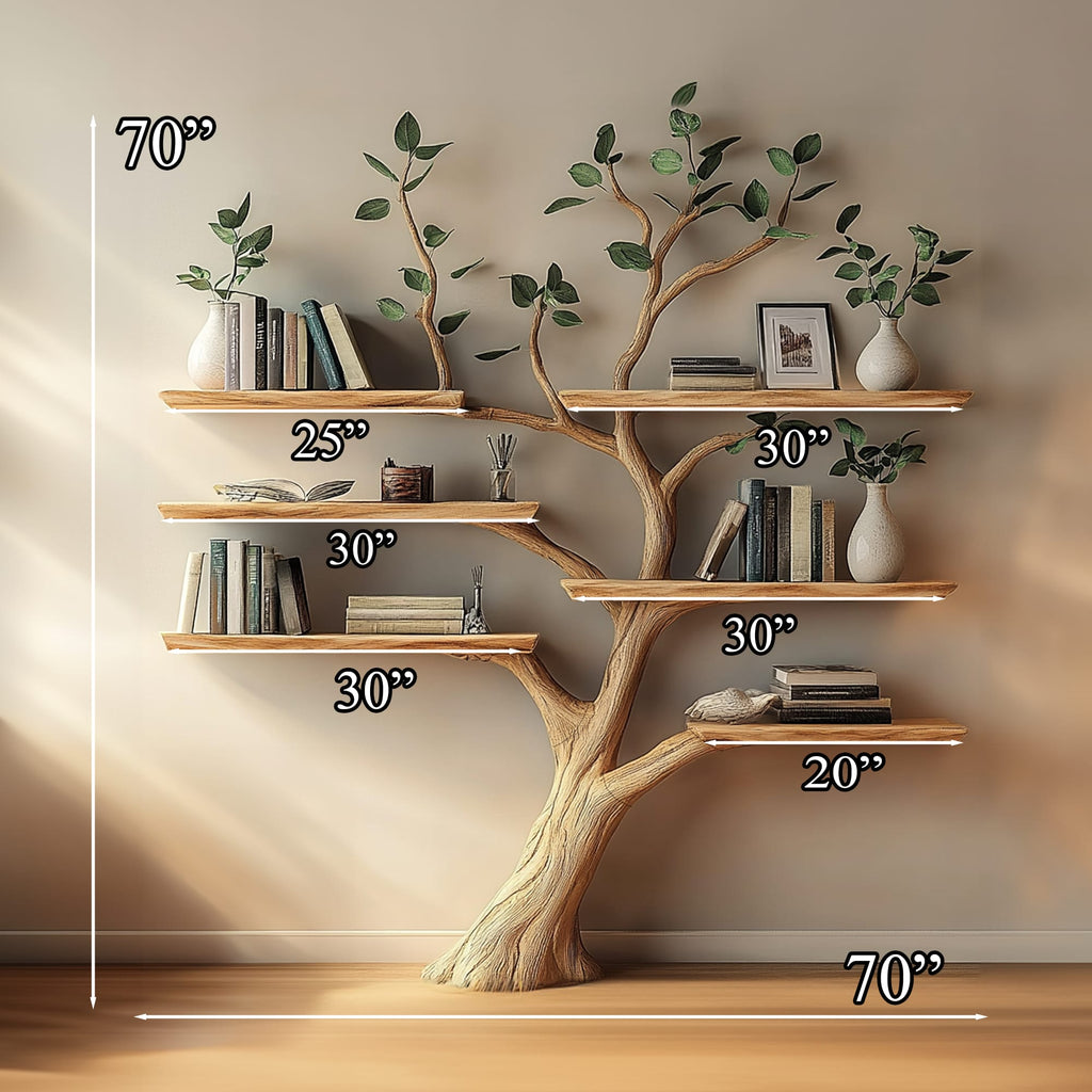 Tree Branch Shelves Wall Mounted Floating Shelf, solid wood, built to order