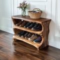 Handmade Hallway Bench Shoe Rack Livingroom Furniture, solid wood, built to order