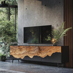 Handcrafted TV Console Table, solid wood, built to order