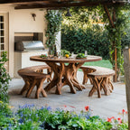 Solid Kitchen Live Edge Dining Table