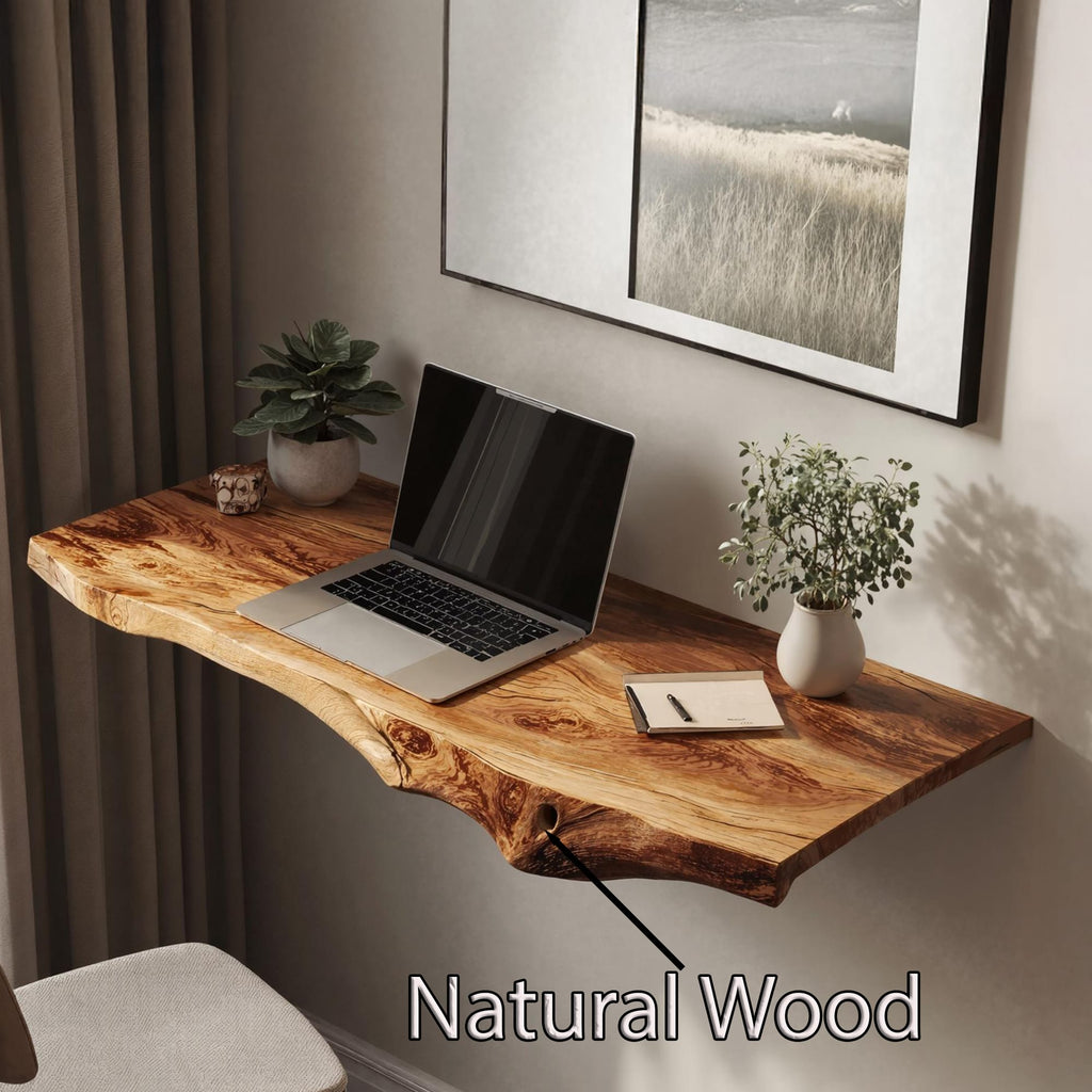 Farmhouse Floating Desk, solid wood, built to order