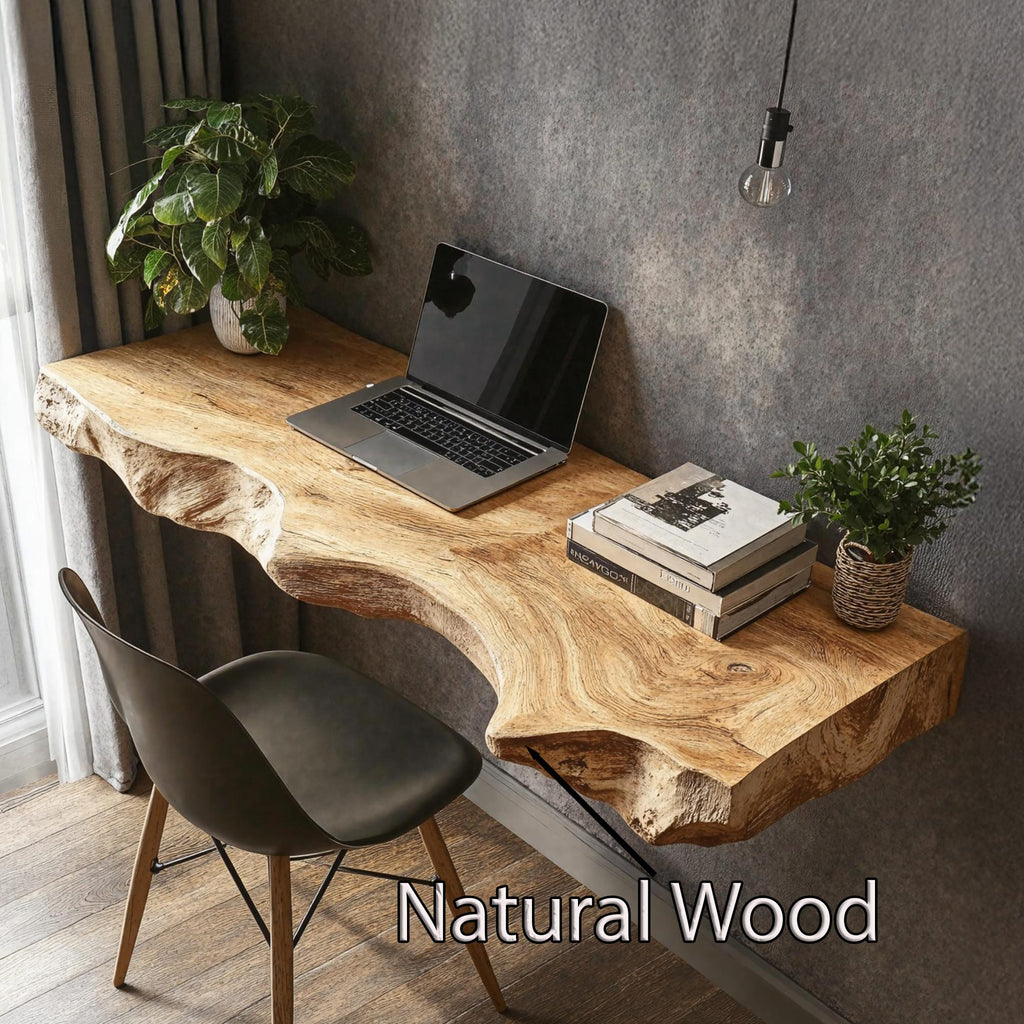 Vintage Wooden Floating Table for Aesthetic Furniture Display, solid wood, built to order