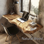 Mid Century Solid Floating Desk, solid wood, built to order