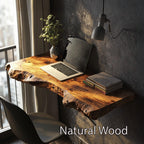 Mid Century Solid Floating Desk, solid wood, built to order