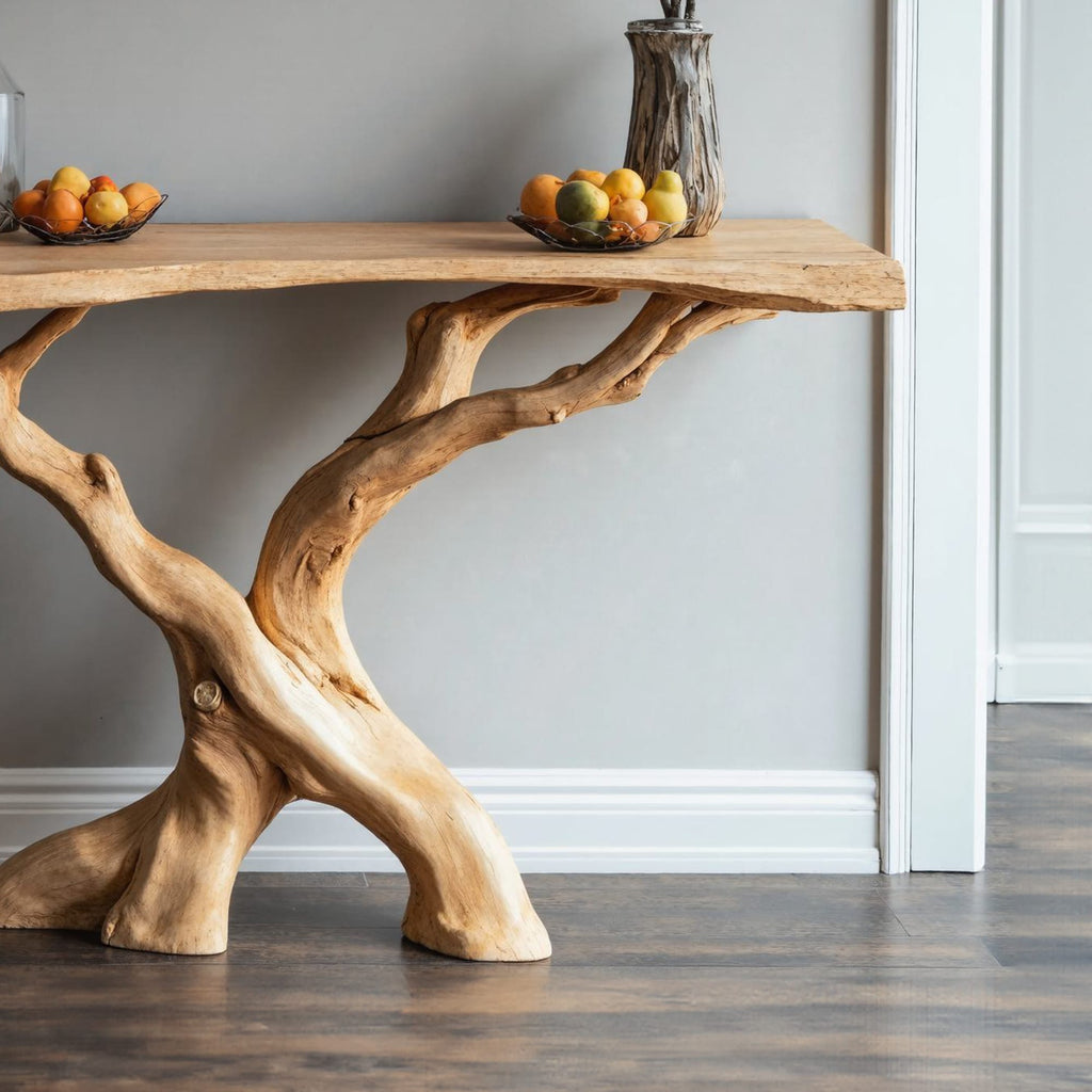 Floating Edge Entry Console Table Handcrafted, solid wood, built to order