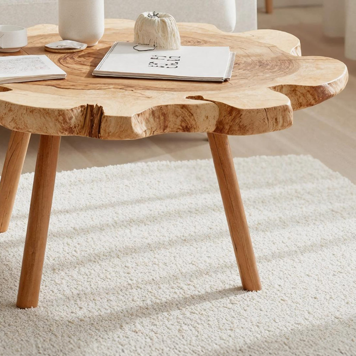Solid Rectangle Low Coffee Table