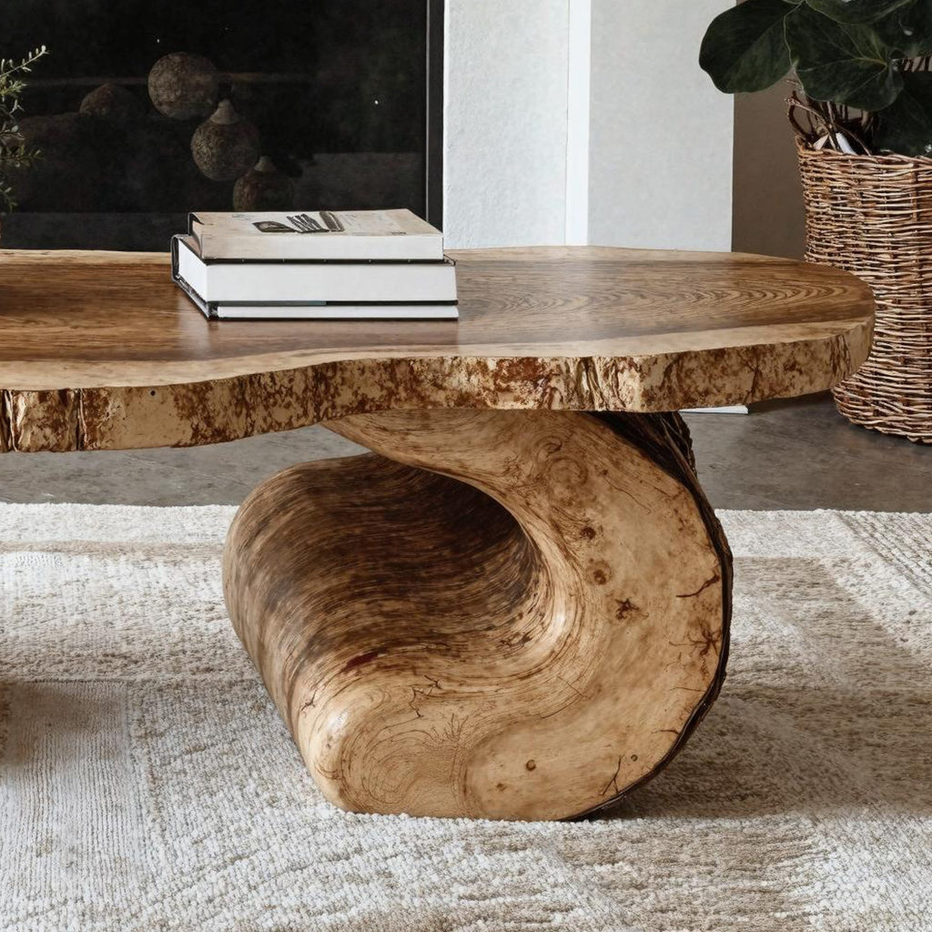 Solid Live Edge Central Coffee Table