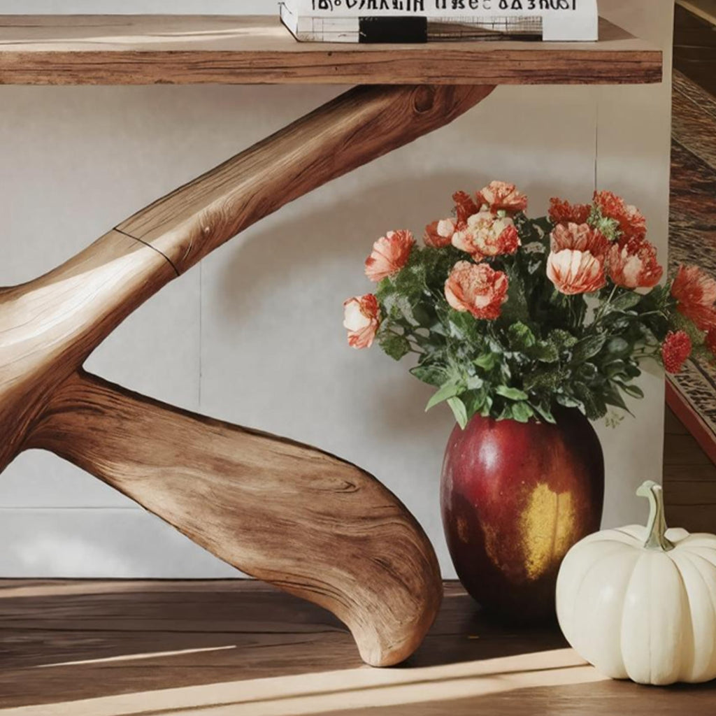 Live Edge Theme Console Table