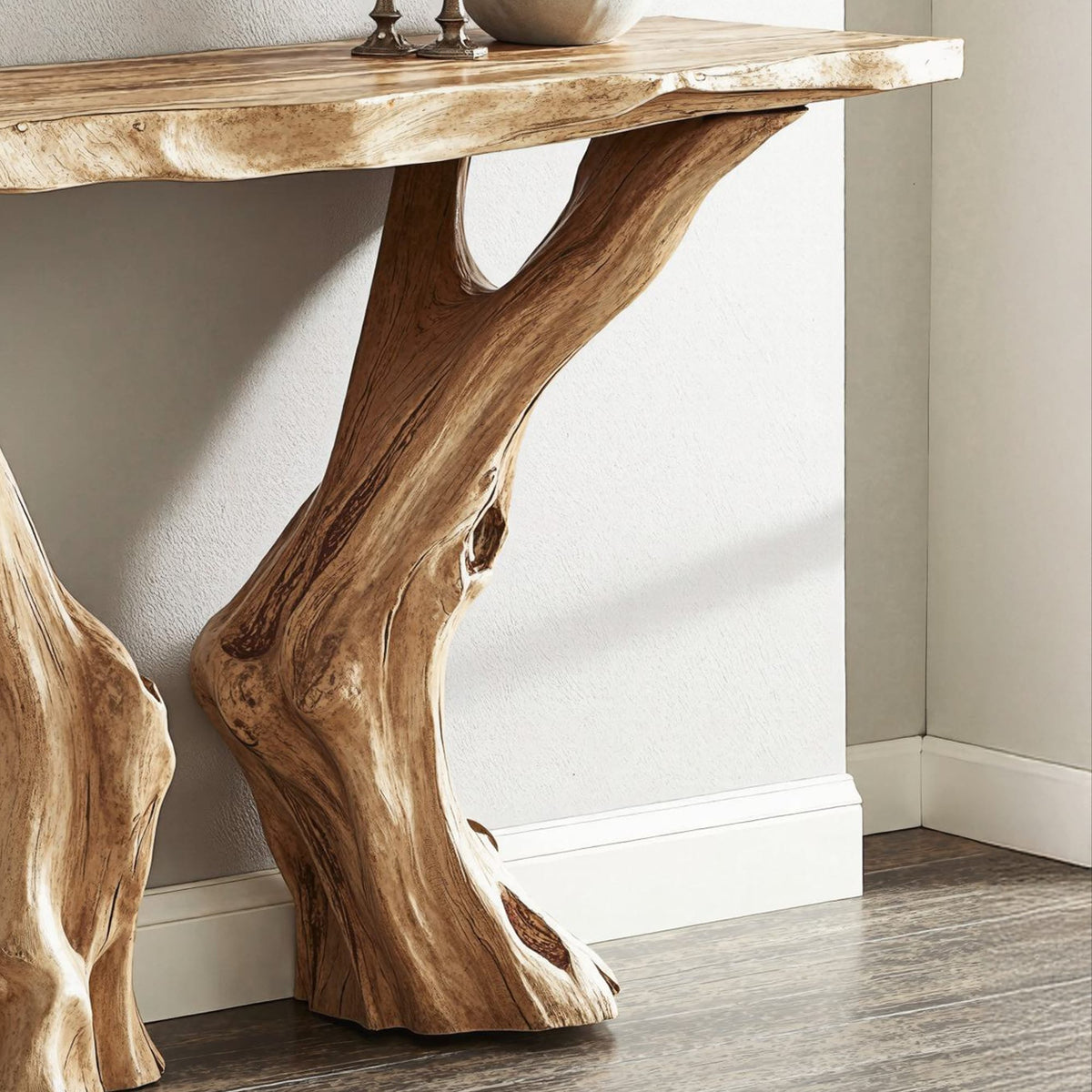 Live Edge Rustic Console Table, solid wood, built to order