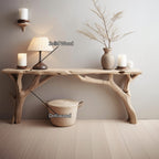 Decorative Wooden Entryway Table Handcarfted Table, solid wood, built to order