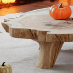 Live Edge Solid Accent Coffee Table