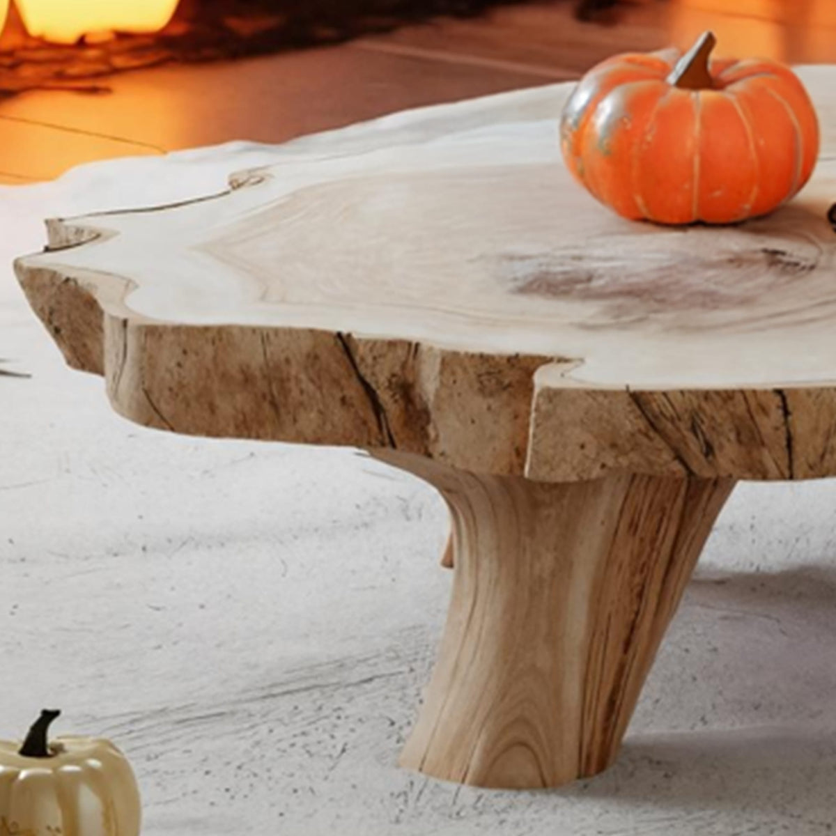 Live Edge Solid Accent Coffee Table