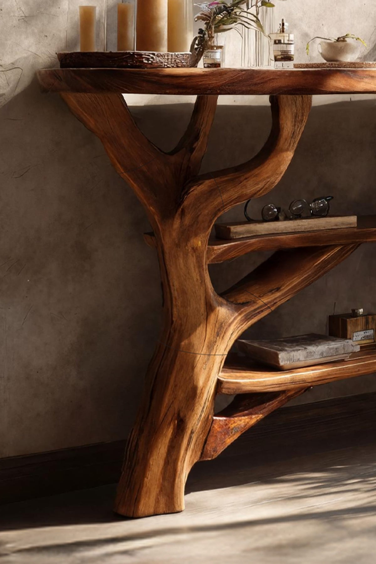 Live Edge Accent Console Table