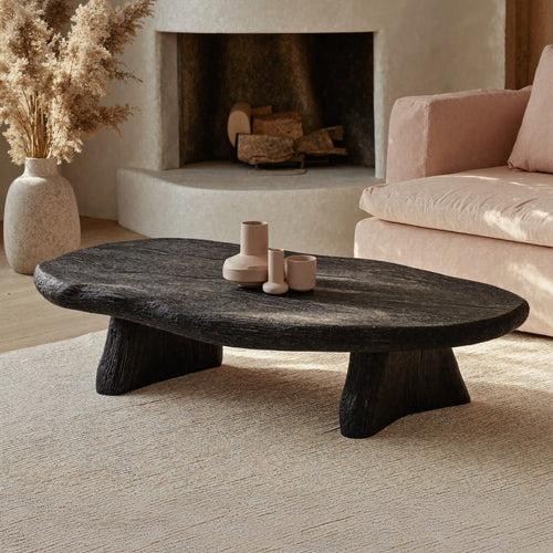 Black Modern Coffee Table Home Decor, solid wood, built to order