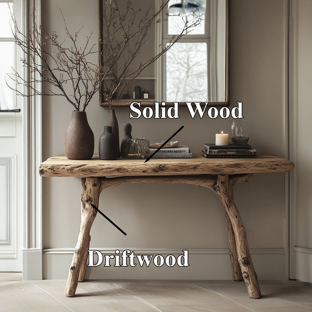 Curve Console Table Handcraft, solid wood, built to order
