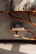 Mid Century Solid Console Table, solid wood, built to order