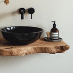 Handcrafted Live Edge Bathroom Vanity Shelf, solid wood, built to order